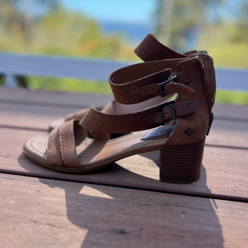 Sperry Women's Adelia York Heeled Sandal - Brown - Size 8.5 - Picture 4 of 6